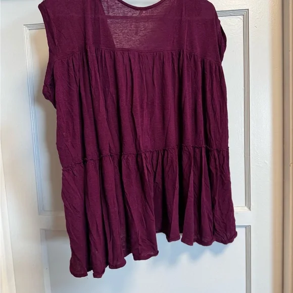 Free People Deep Purple Blouse - Picture 4 of 5